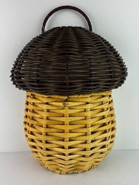 Place & Time NWT Mushroom Basket Wall Hanging Art